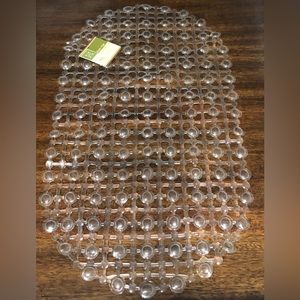 Bathtub nonslip Mat suction cup clear gray, 13inX 25in)